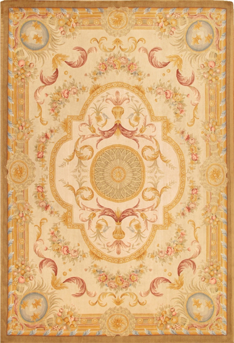 Azerbaijan Collection Hand-Knotted Lamb's Wool Area Rug-10 ft. 1 in. X 13 ft. 9 in. Ivory