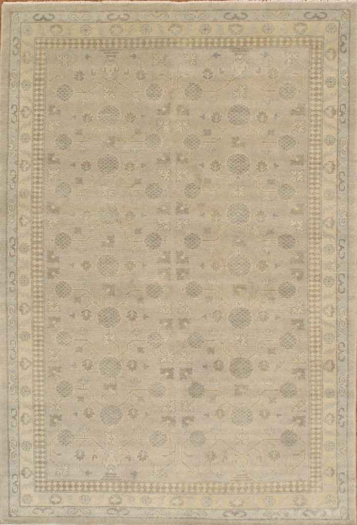 PARS-02 6x9 Azerbaijan Collection Hand-Knotted Lamb's Wool Area Rug- 6 ft. 2 in.  X 9 ft. 1 in.
