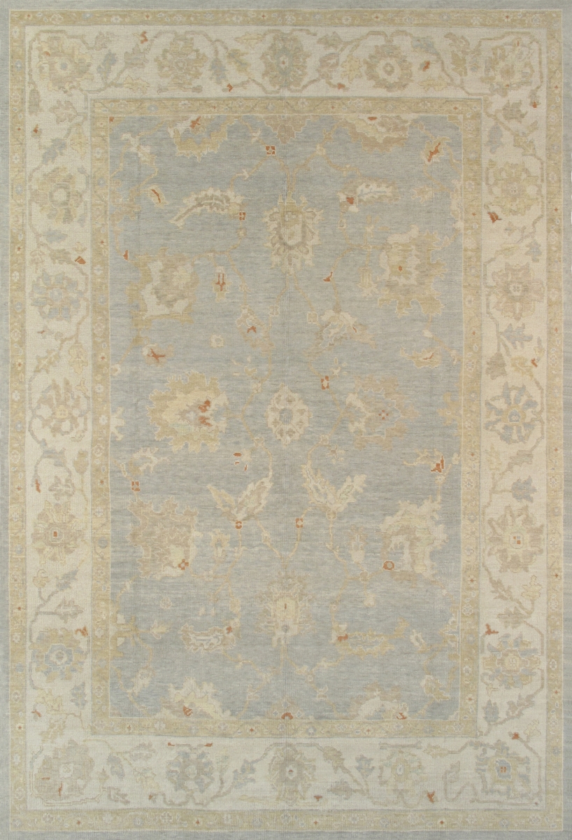 Oushak Collection Hand-Knotted Lamb's Wool Area Rug- 9' 0' X 13' 2'