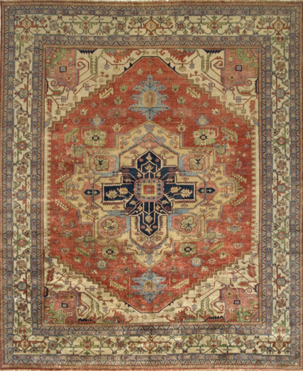 Serapi Collection Hand-Knotted Wool Area Rug - Rust - 12' 0' X 15' 0'