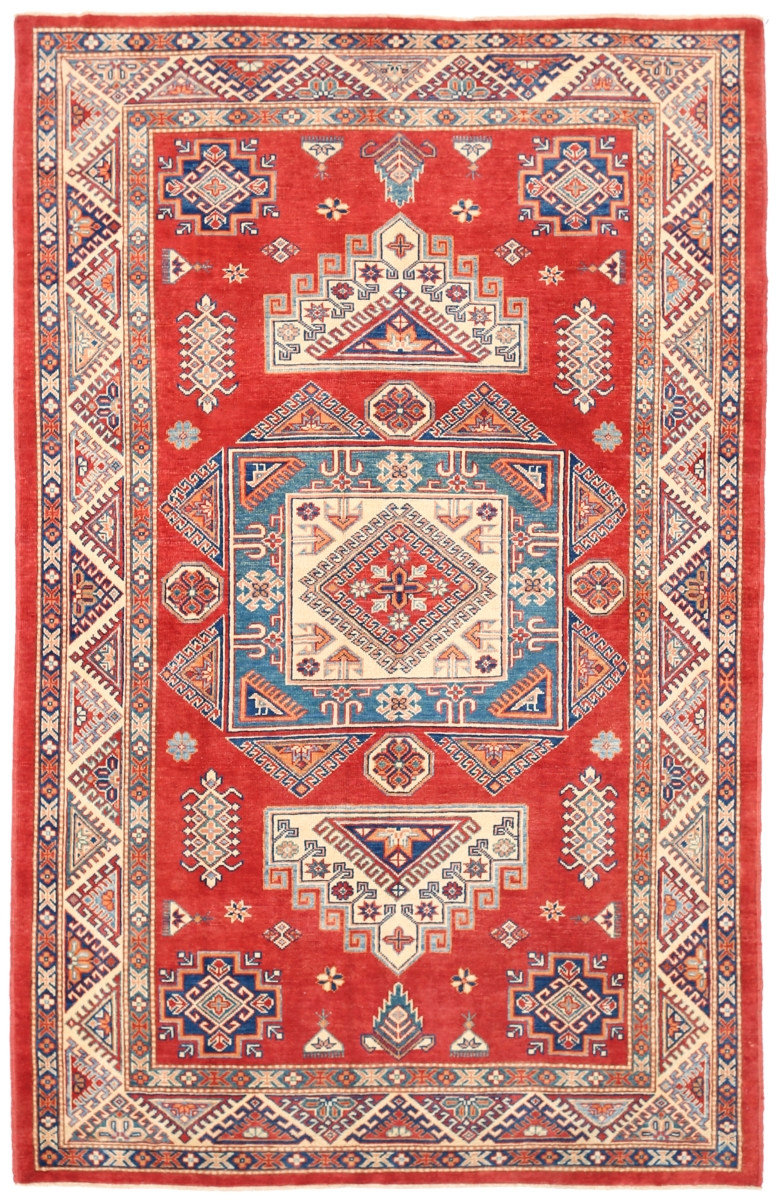 Kazak Collection Wool Area Rug- 6' 2' X 9'10'