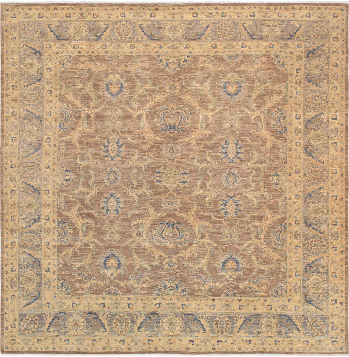 Denver Hand-Knotted Brown Wool Area Rug - 9 ft. 4 in. X 9 ft. 7 in.