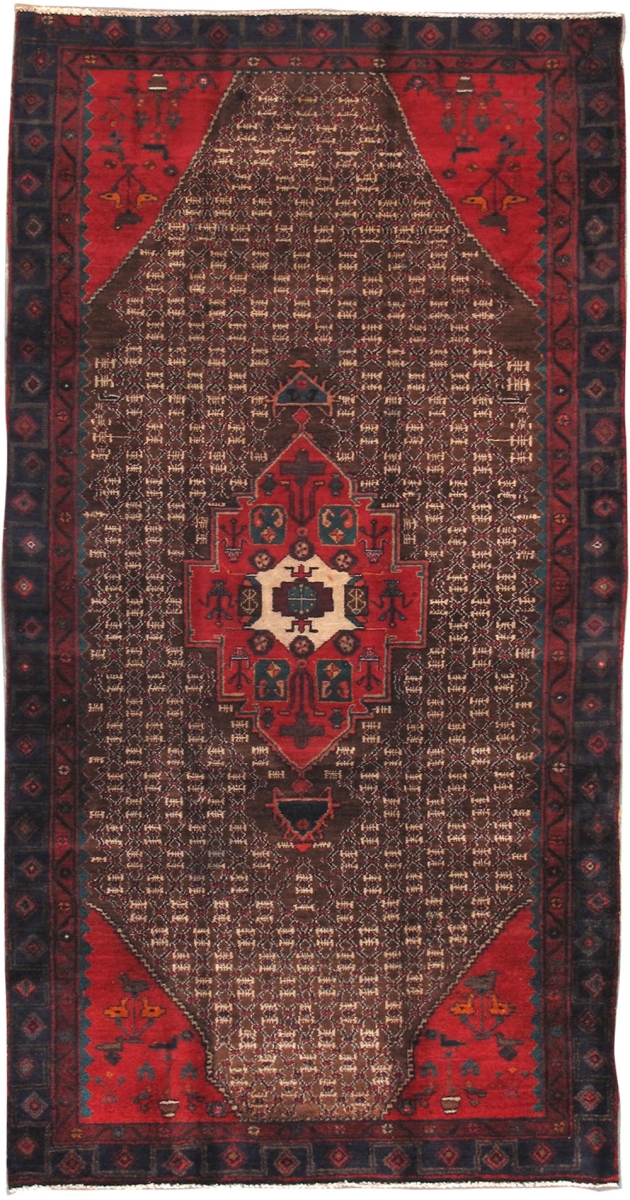 Vintage Azerbaijan Camel Lamb's Wool Area Rug- 4 ft. 9 in. X 9 ft. 3 in.