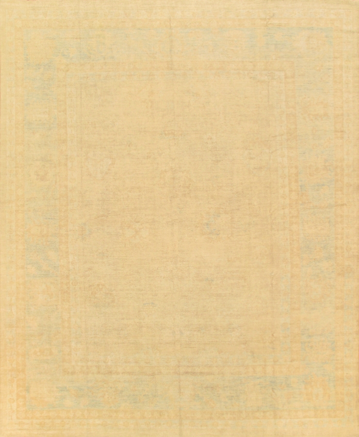 Oushak Collection Hand-Knotted Lamb's Wool Area Rug- Beige - 12' 2' X 14' 8'