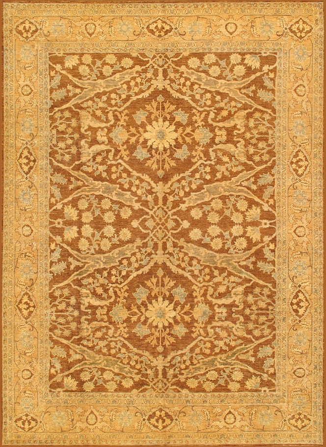 Denver Hand-Knotted Brown Lamb's Wool Area Rug - 9 ft. 0 in. X 12 ft. 4 in.