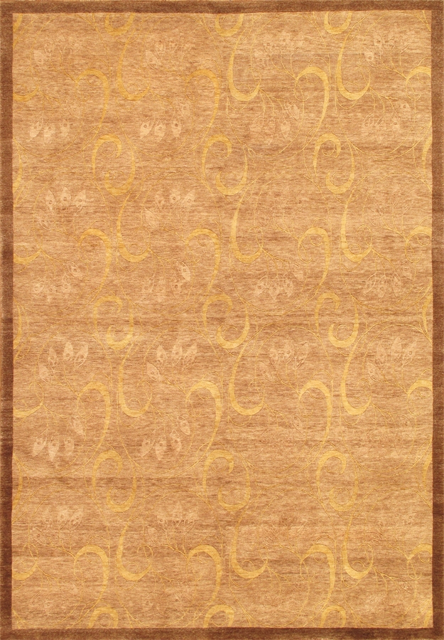 Modern Collection Hand-Knotted Lamb's Wool Area Rug- 5' 5' X 8' 0'
