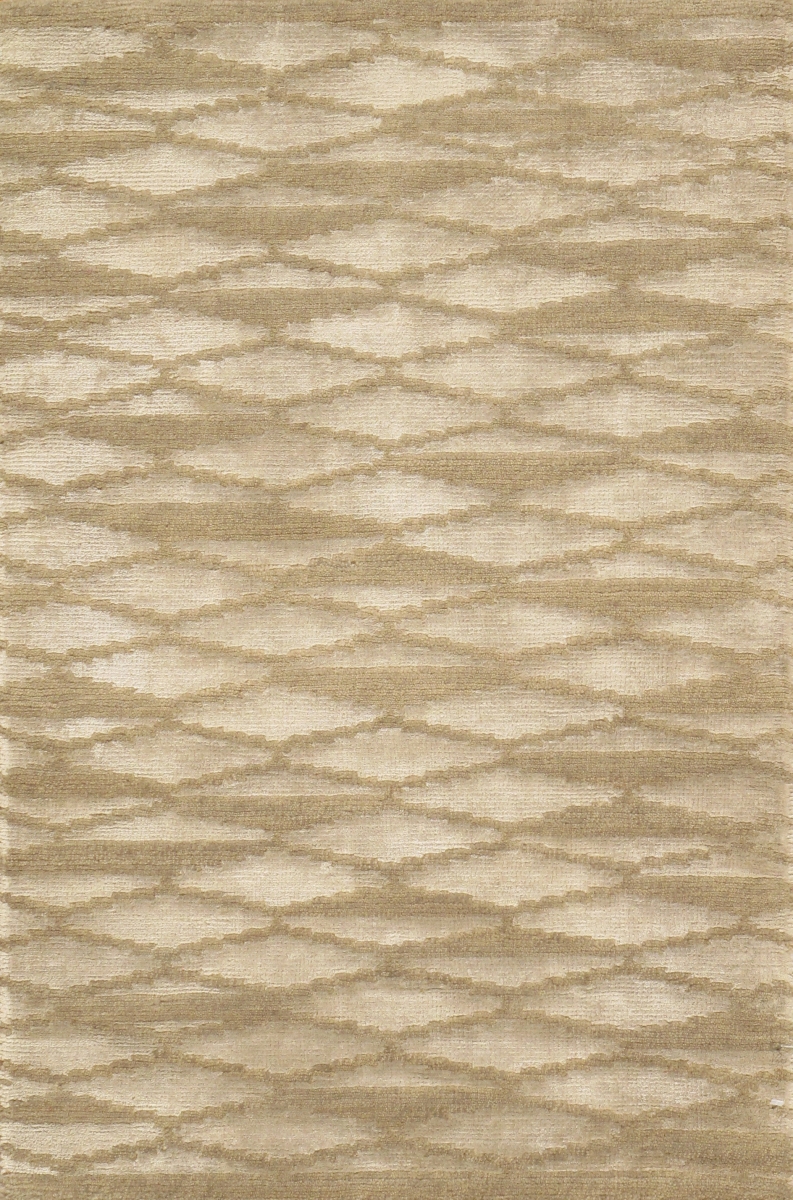 Modern Collection Hand-Knotted Silk & Wool Area Rug