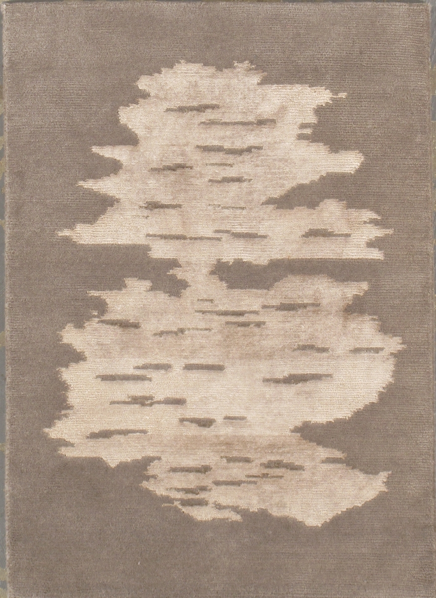 Modern Collection Hand-Knotted Silk & Wool Area Rug 2' 0' X 3' 0'