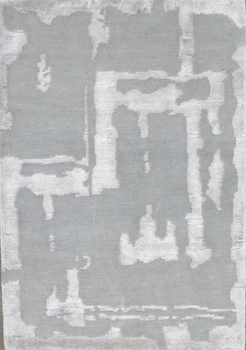 Modern Collection Hand-Knotted Silk & Wool Area Rug- 2' 0' X 3' 0'