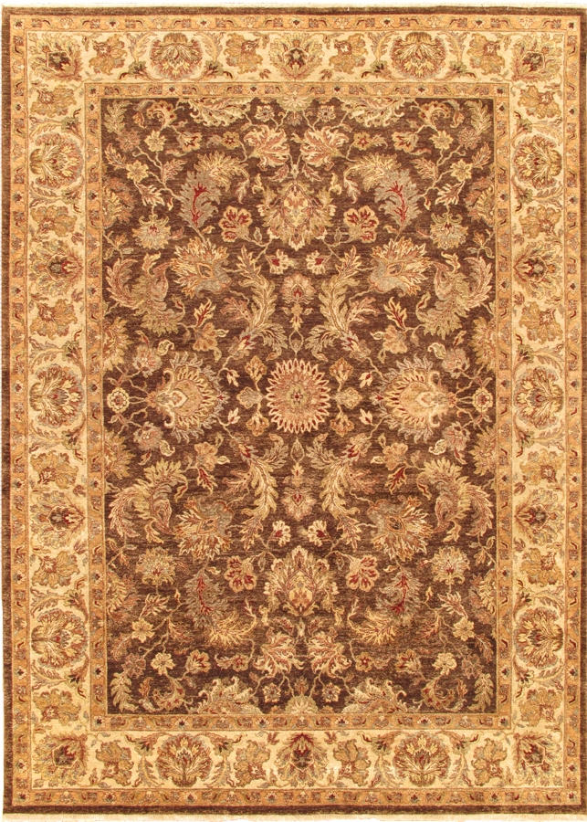 Agra Collection Hand-Knotted Lamb's Wool Area Rug- 7' 8' X 9' 10'