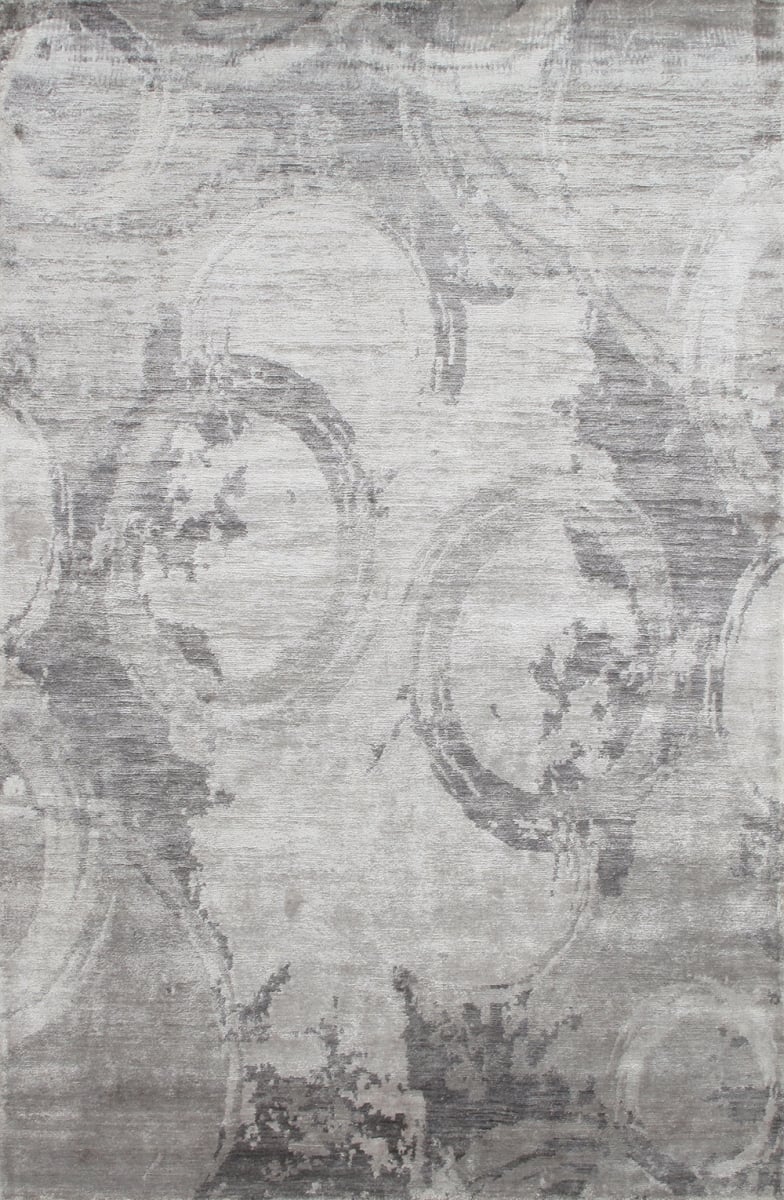Modern Collection Hand-Knotted Silk Area Rug- 5' 6' X 8' 6'