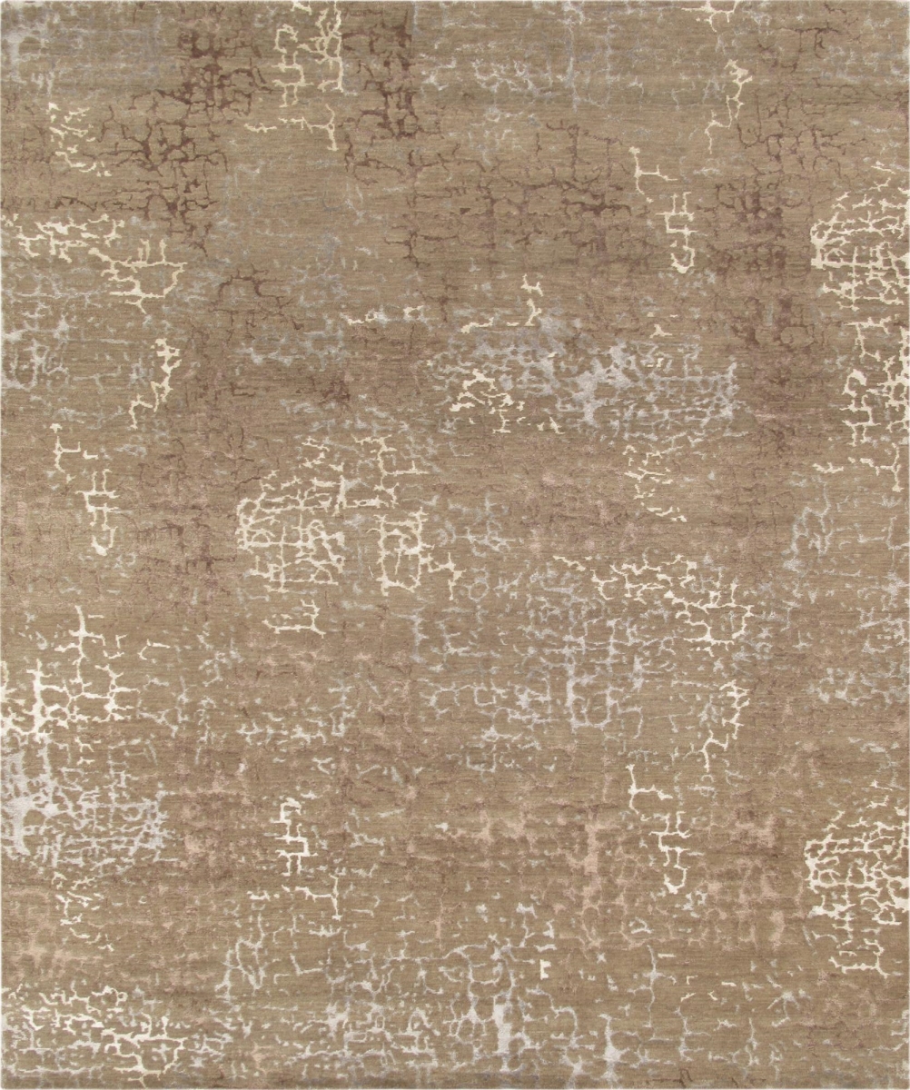 REFLECTION-3 2X3  Modern Collection Hand-Knotted Silk & Wool Area Rug- 2' 0' X 3' 0'