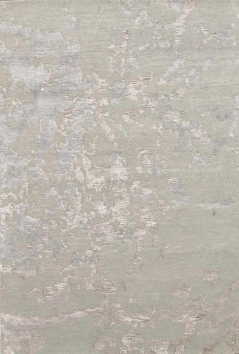 Modern Collection Hand-Knotted Silk & Wool Area Rug- 4' 1' X 5' 11'
