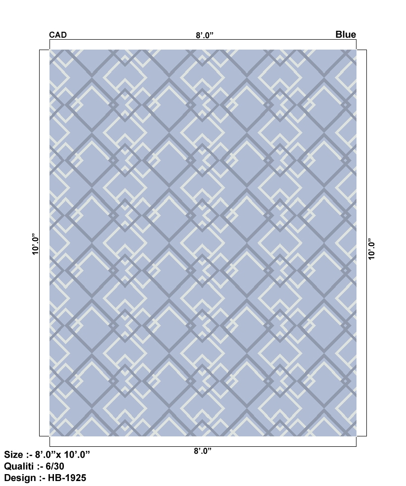 PHB-1925 BLU 2x3  Transitional Collection Hand-Knotted Lamb's Wool Area Rug- 2' 0' X 3' 0'