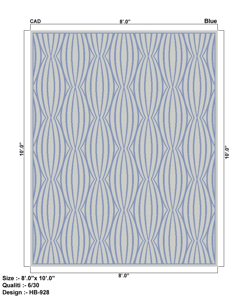 Transitional Collection Hand-Knotted Lamb's Wool Area Rug - Blue - 2' 0' X 3' 0'