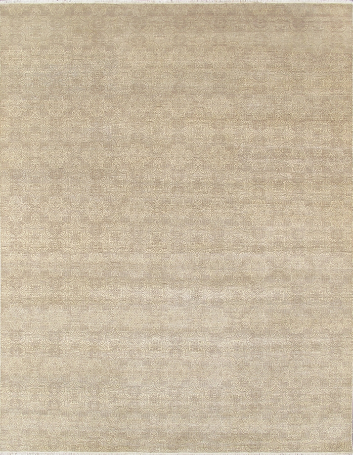 Transitional Collection Hand-Knotted Silk & Wool Area Rug- 9' 0' X 11' 6'