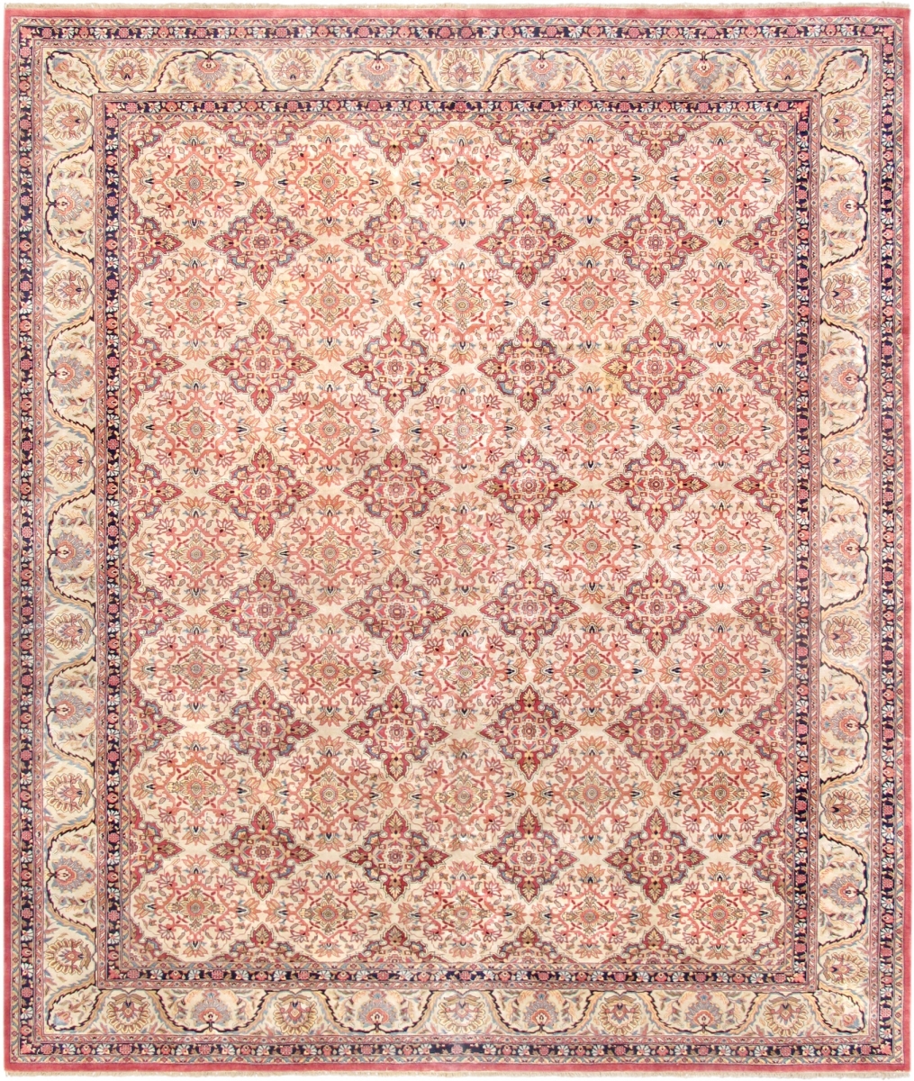 Azerbaijan Collection Hand-Knotted Lamb's Wool Area Rug- Beige - 12 ft. 4 in. X 14 ft.10 in.