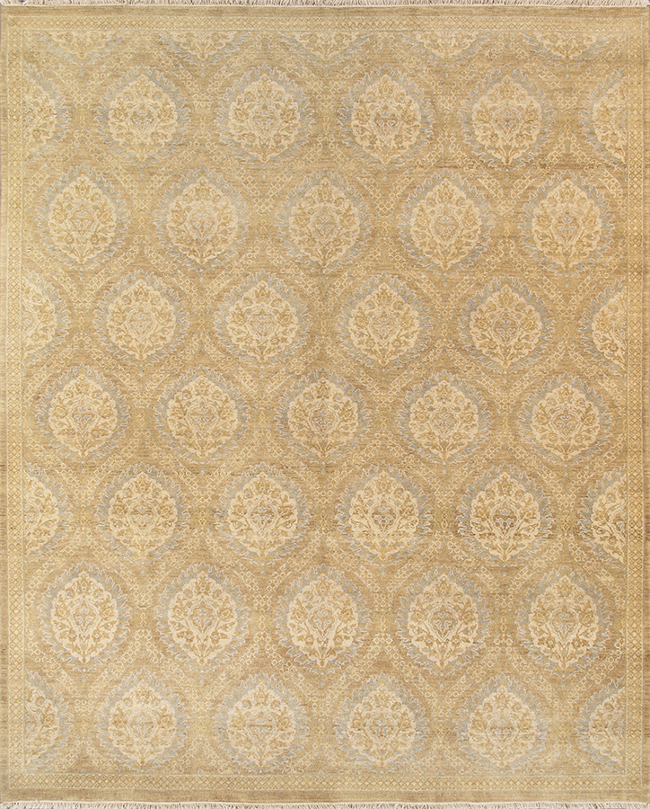 Ottoman Collection Hand-Knotted Lamb's Wool Area Rug- 8' 2' X 10' 1'
