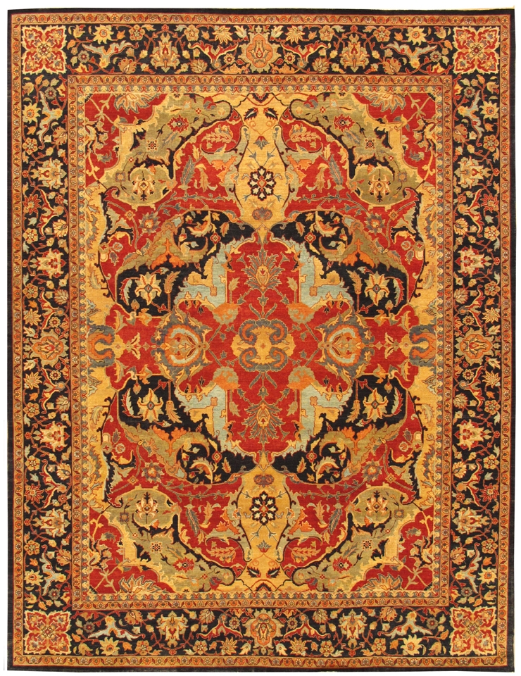 Ferehan Collection Hand-Knotted Lamb's Wool Area Rug 2'x3'