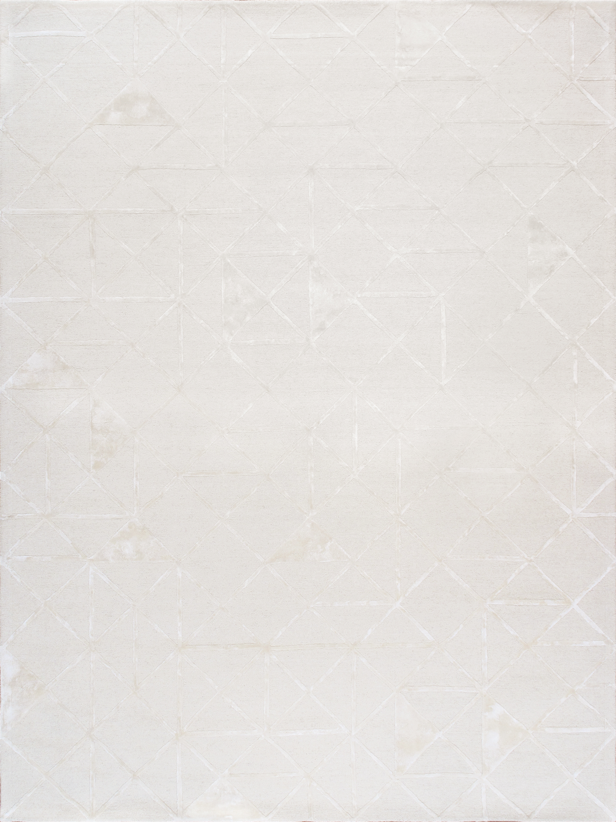 pvny-25 5x8  Edgy Collection Hand-Tufted Bamboo Silk & wool Ivory Area Rug