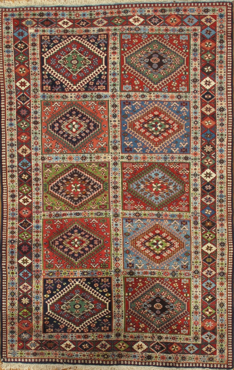 Yalameh Collection Lamb's Wool Area Rug - Multi - 5' 3' X 8' 0'