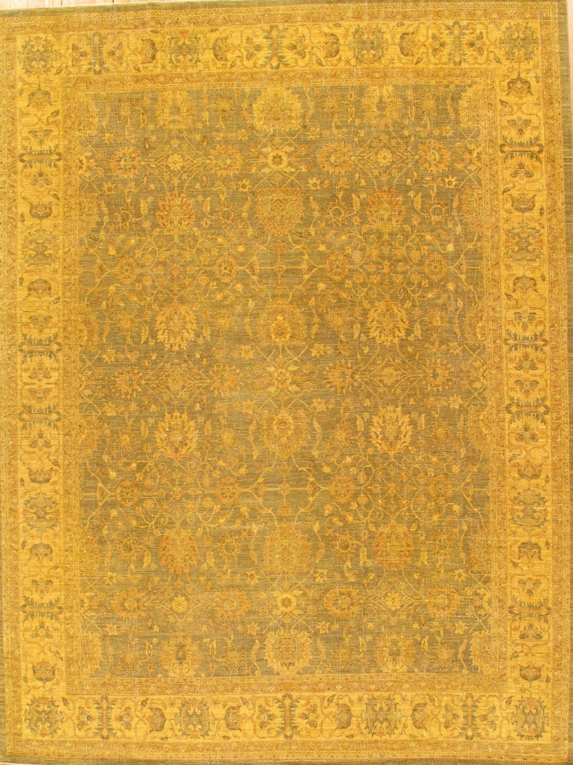 Overdye Collection Hand-Knotted Lamb's Wool Area Rug - Green - 9' 1'x12' 0'