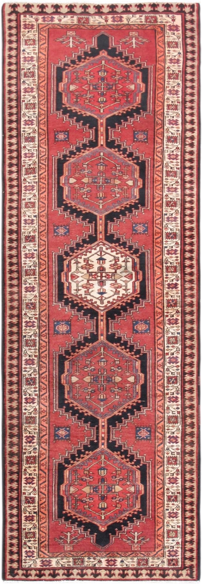 Vintage Azerbaijan Rust Lamb's Wool Area Rug