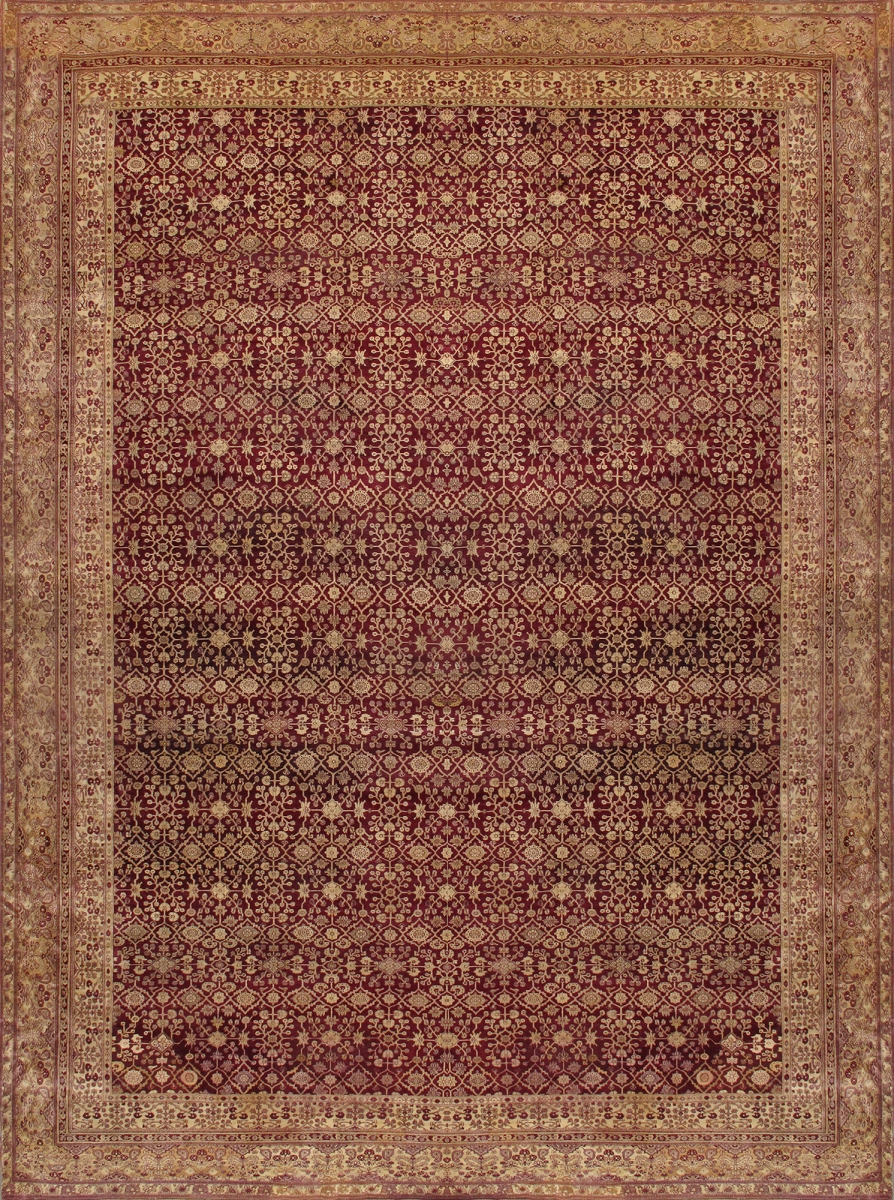 Antique Agra Collection Hand-Knotted Lamb's Wool Area Rug-16' 7' X 20' 4'