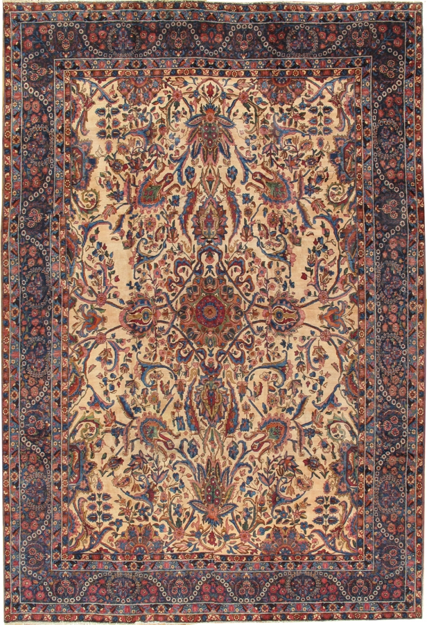 Antique Azerbaijan Hand-Knotted Lamb's Wool Area Rug
