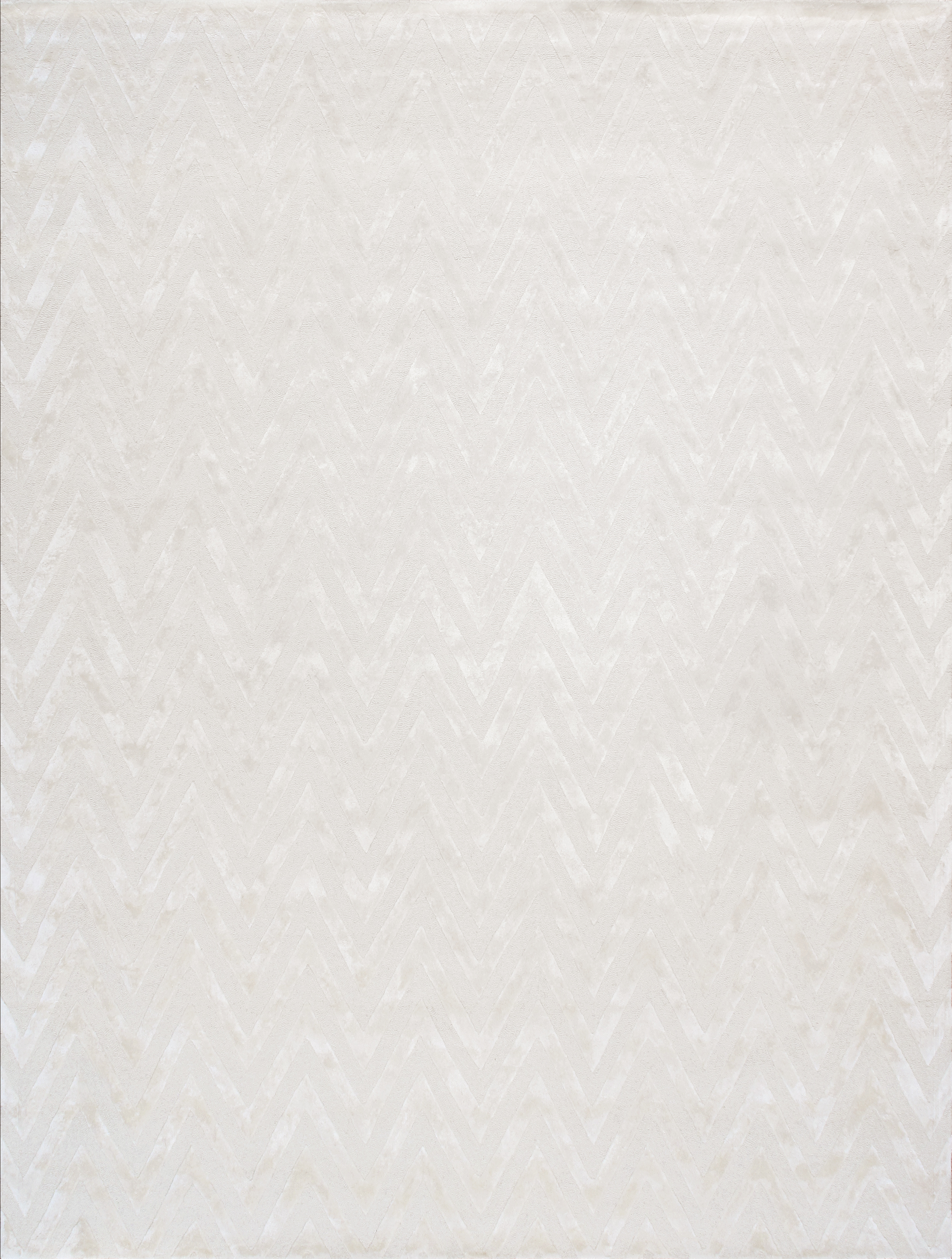 Edgy Collection Hand-Tufted Bamboo Silk & Wool Area Rug - Ivory - 9' 9' X 13' 9'