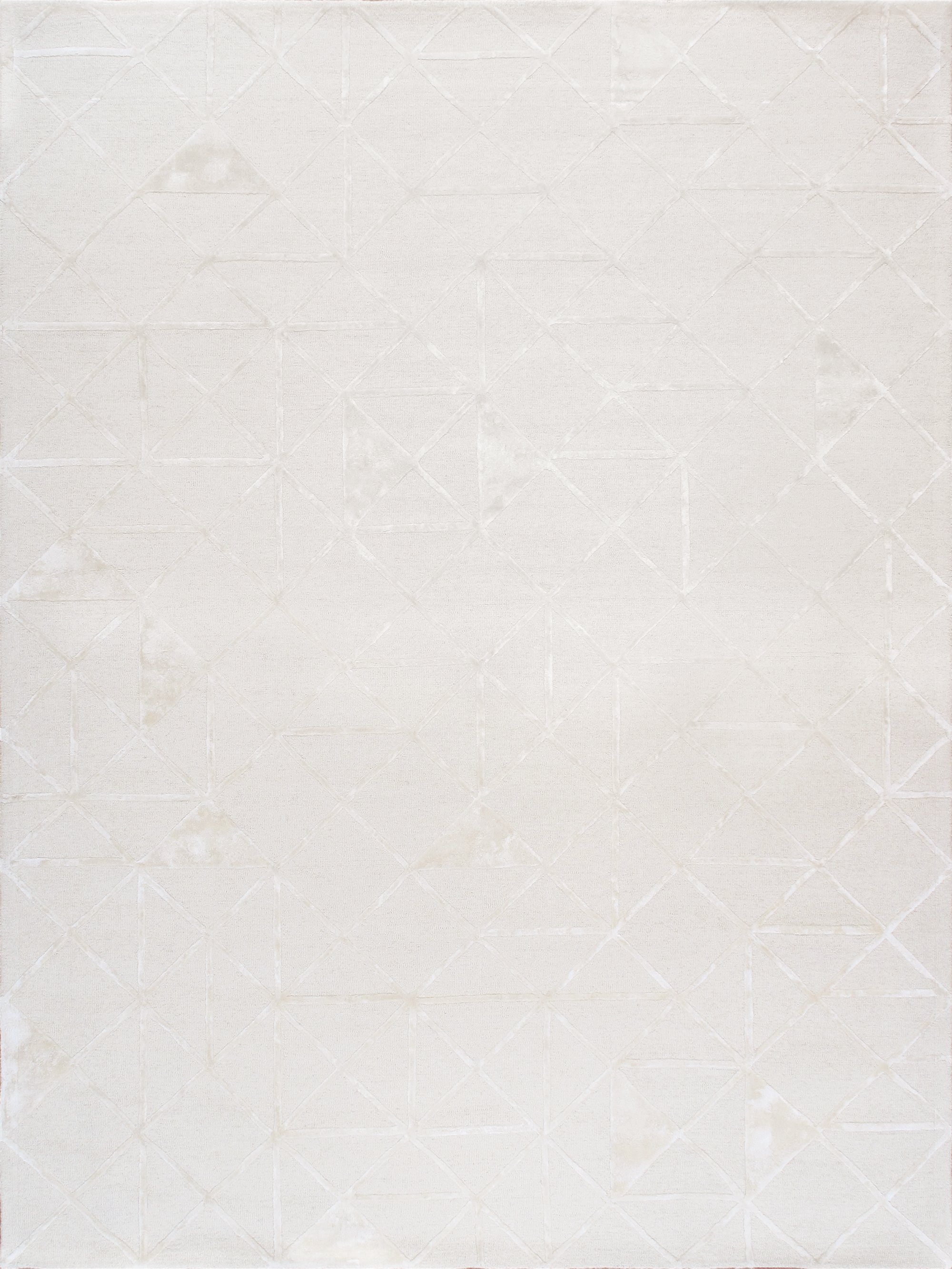 pvny-25 8x10 Edgy Collection Hand-Tufted Bamboo Silk & Wool Area Rug,  7' 9' X 9' 9', Ivory -  Pasargad Home