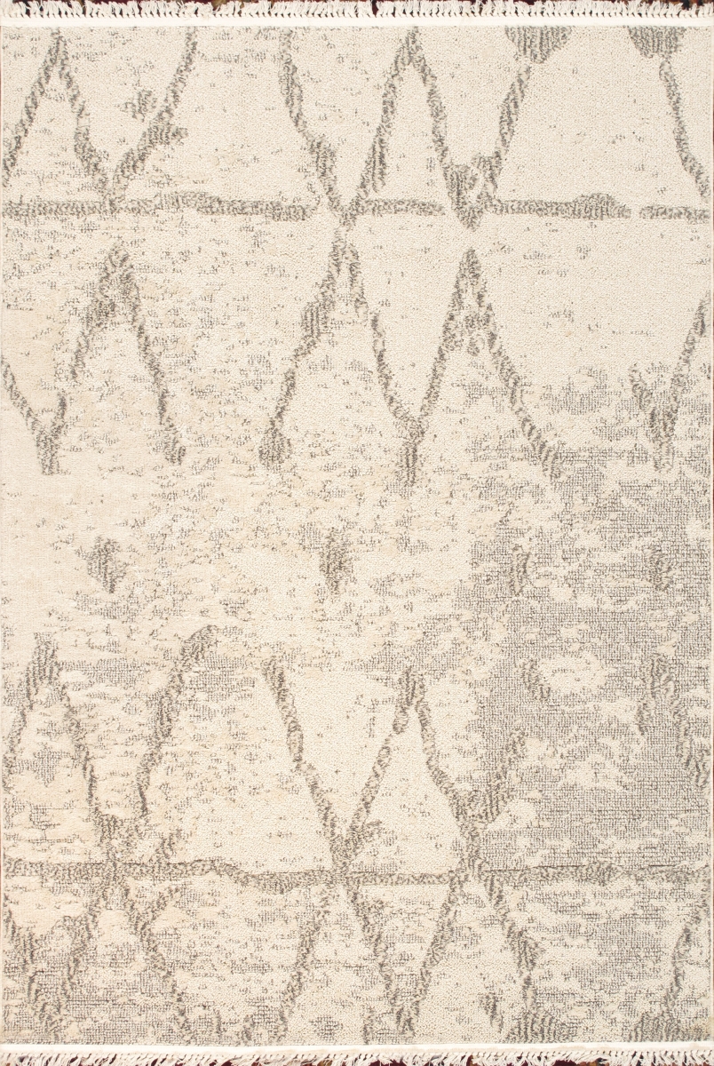 Sutton Polypropylene & Polyester Geometric Area Rug- Ivory - 8' 6' X 11' 6'