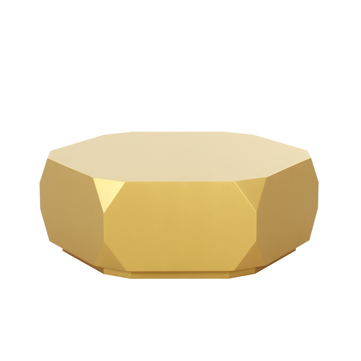 PLZ-226C Selva Wood Finish Coffee Table, Gold