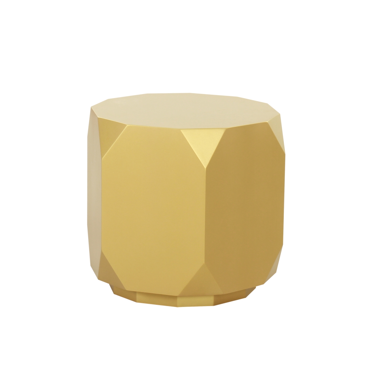 Selva Wood Finish Side Table, Gold