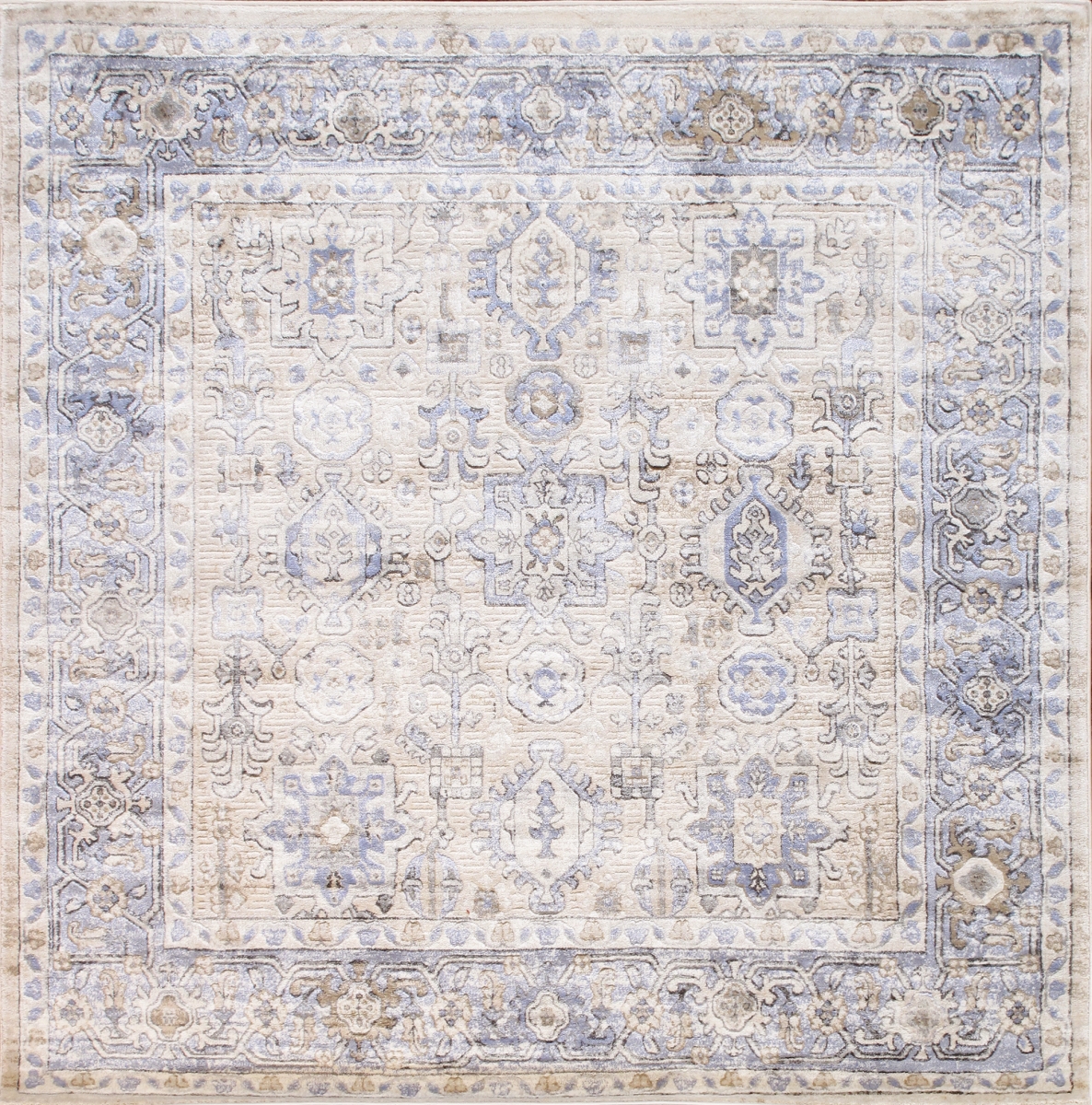 Majestic Collection Polypropylene Square Area Rug- Beige - 6' x 6'