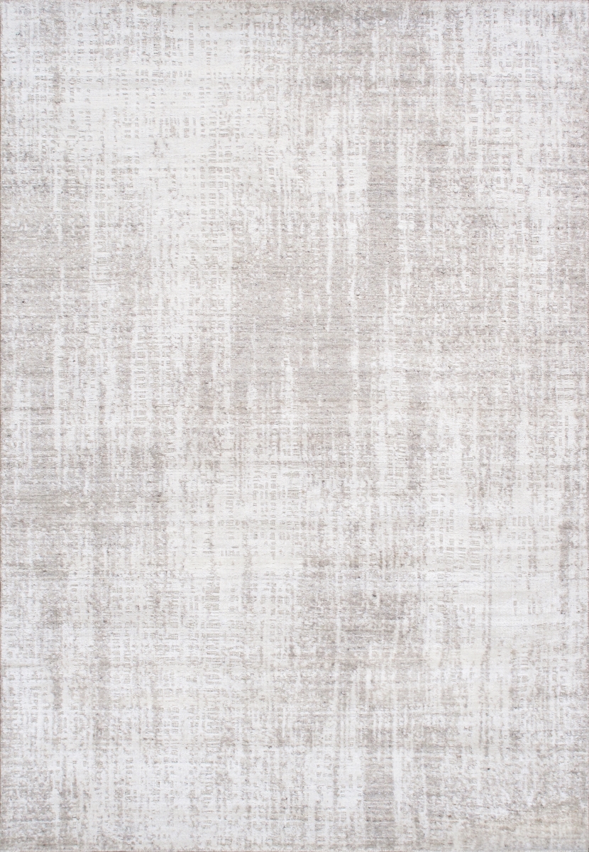 Amari Collection Hand-Loomed Bsilk & Wool Taupe Area Rug- 5' 3' X 7' 8'