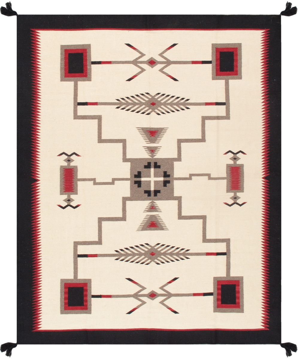Tuscany Collection Reversible Wool Ivory Area Rug