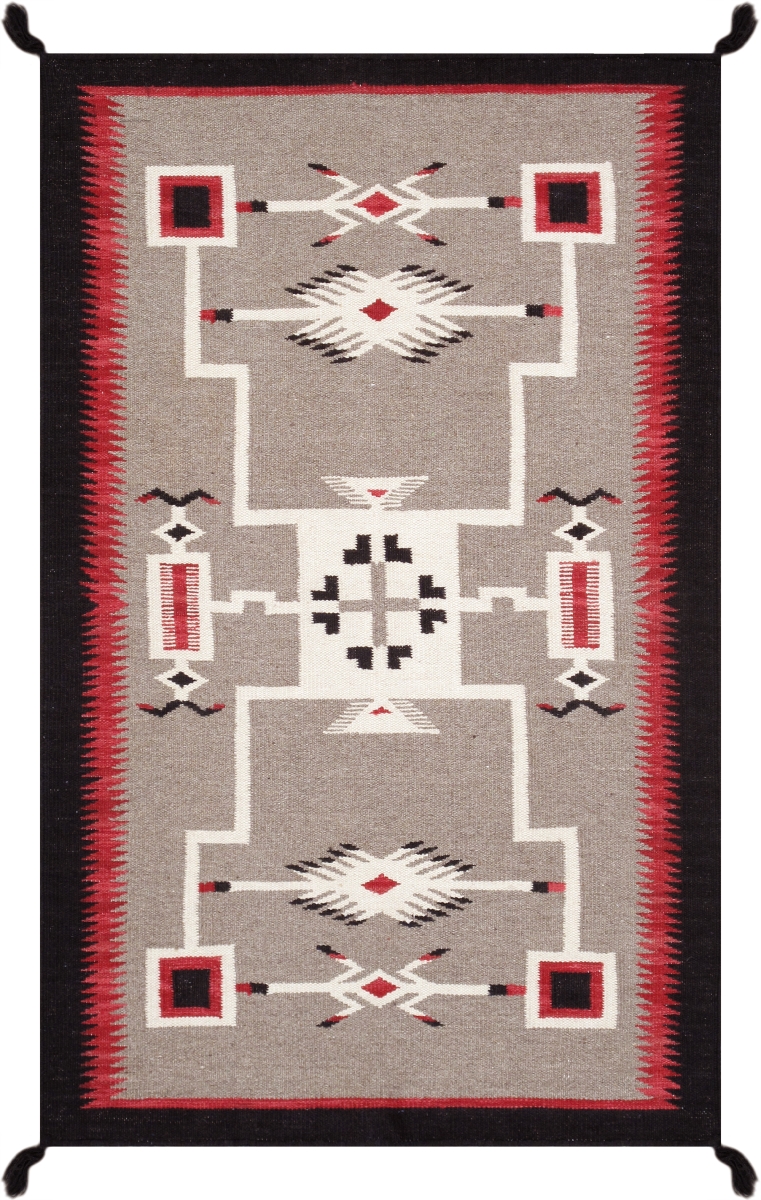 Tuscany Collection Reversible Wool Mocha Area Rug - 5' 1in. X 6' 9in.