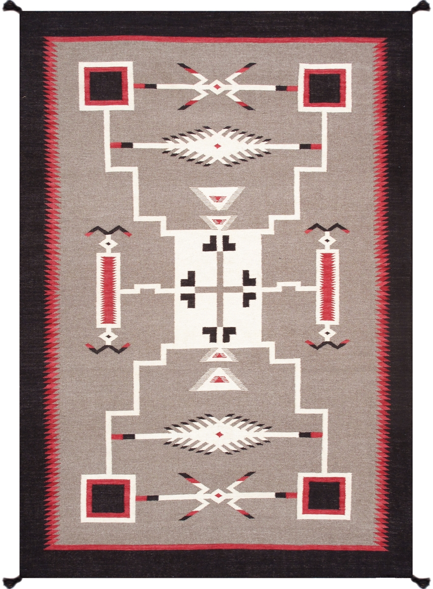 Tuscany Collection Reversible Wool Mocha Area Rug- - 6' 2in. X 8'10in.