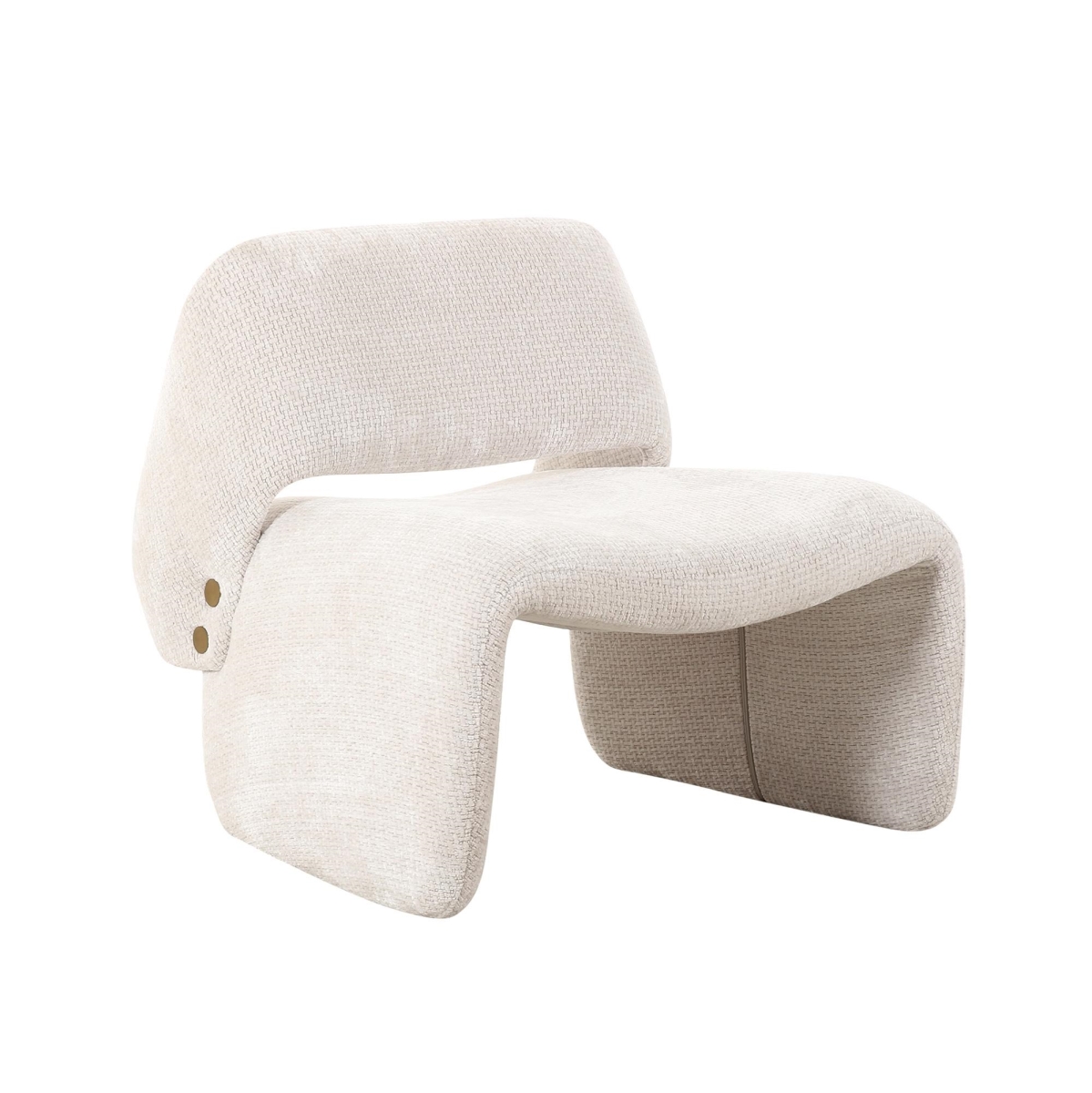 Picture of Pasargad Home PZW-21101 Pasargad Home Zarina Upholstered Modern Accent Chair&#44; Ivory