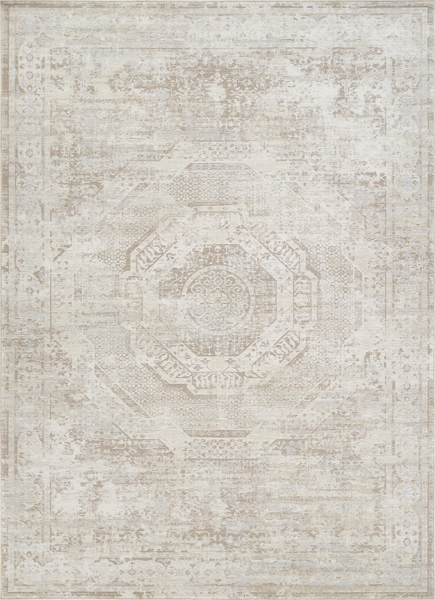 PFH-08 4x6  Turkish Transitional Cream/Taupe Area Rug- 3'11'' X 5' 9''