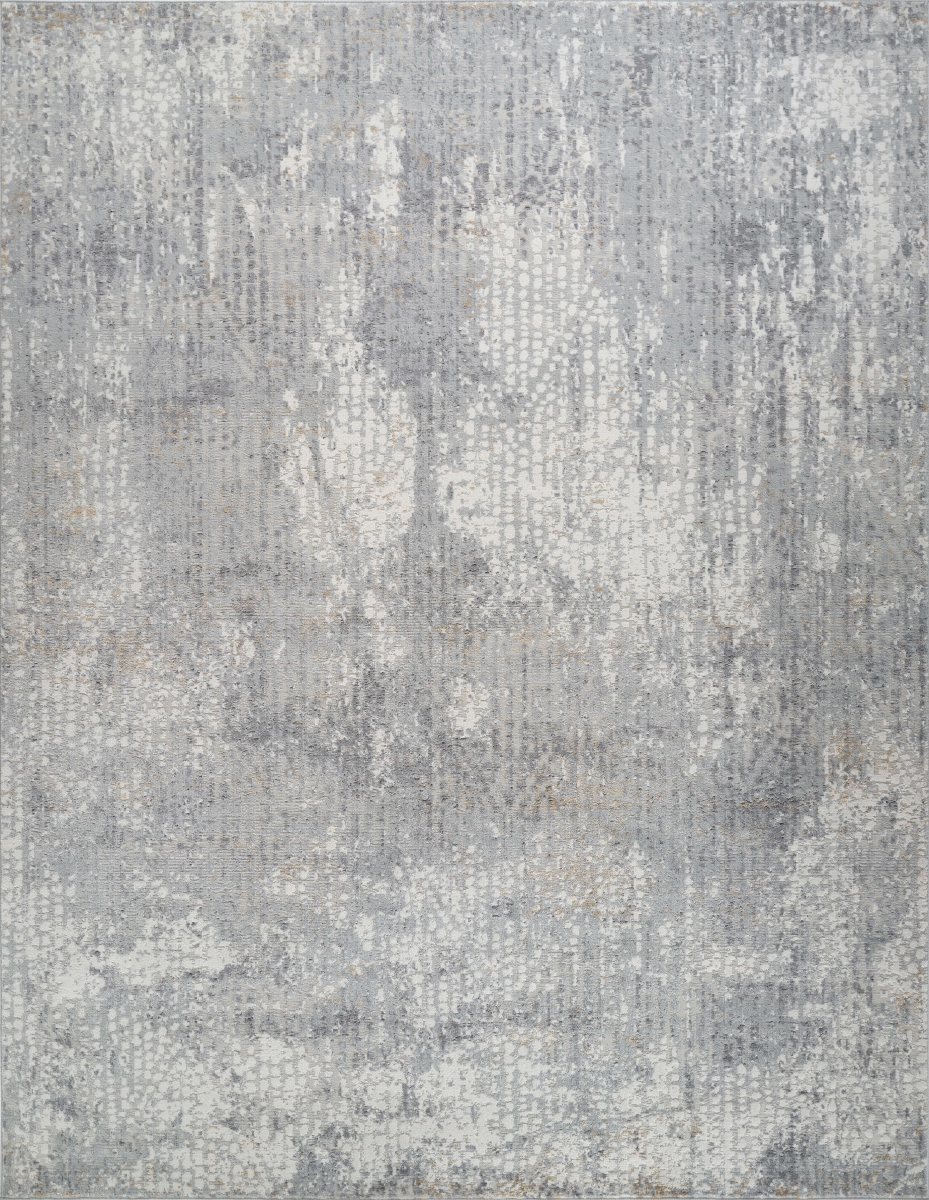 PVGA-44 6X9  Stella Collection Power-Loomed Light Grey Area Rug- 6' x 9'