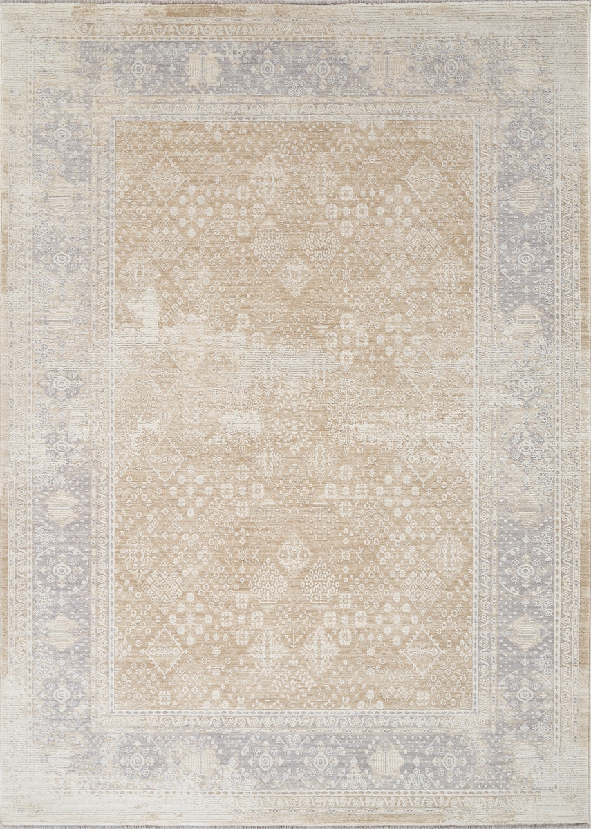 pfh-11 Eterna Transitional Area Rug - Beige/Light Blue - 9' x 12' - Durable Polyester