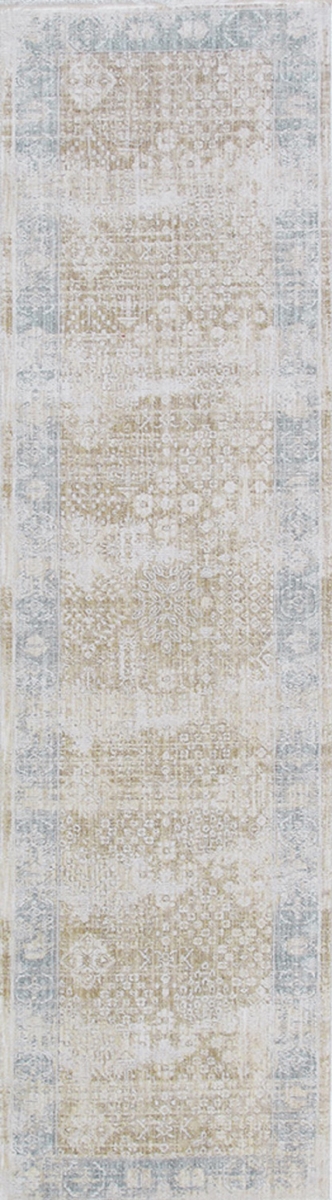 PFH-11 2.02x8  Turkish Eterna Transitional Beige/Light Blue Area Rug- 2' 2'' X 8' 0''