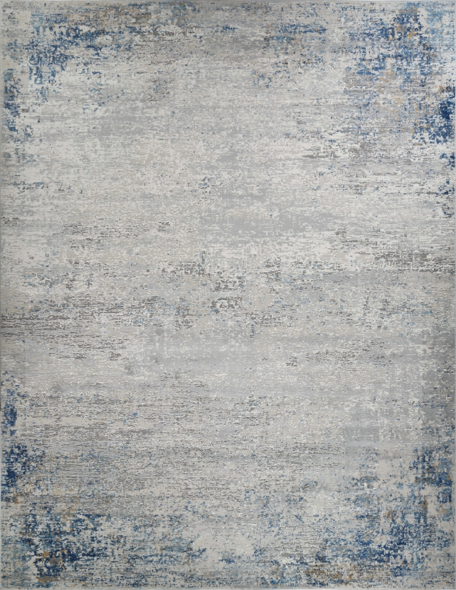 PVHA-41 8X10  Stella Collection Power-Loomed Light Grey/Beige Area Rug- 8' x 10'