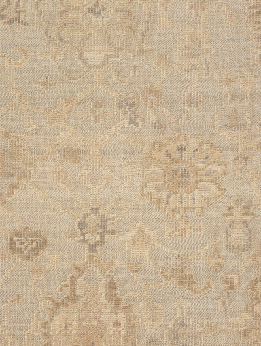 DOU-89 8x10  Oushak Hand-Knotted Blue Wool Area Rug- 8' 3'' X 10' 1''