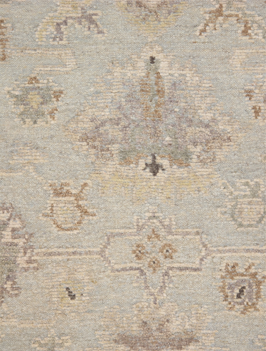 PLO-18 8x10  Oushak Hand-Knotted Light Blue Wool Area Rug- 8' 3'' X 9'10''