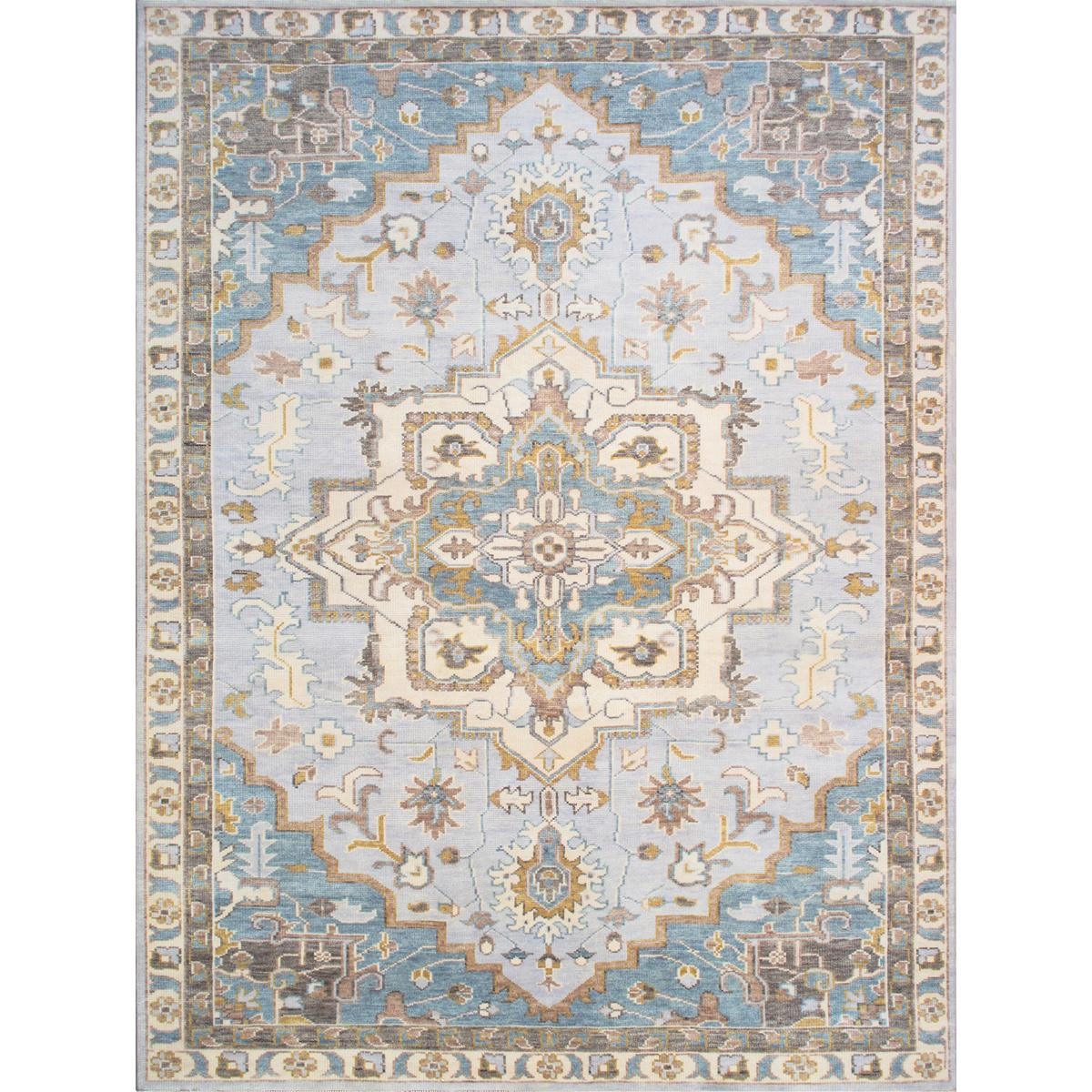 PJT-1 12x15  Serapi Hand-Knotted L. Blue/Ivory Wool Area Rug-12' 2'' X 15' 3''