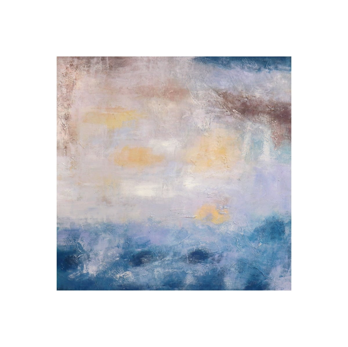PG-2294 Celestial  Hand-Painted Blue Abstract Oil Painting on Canvas