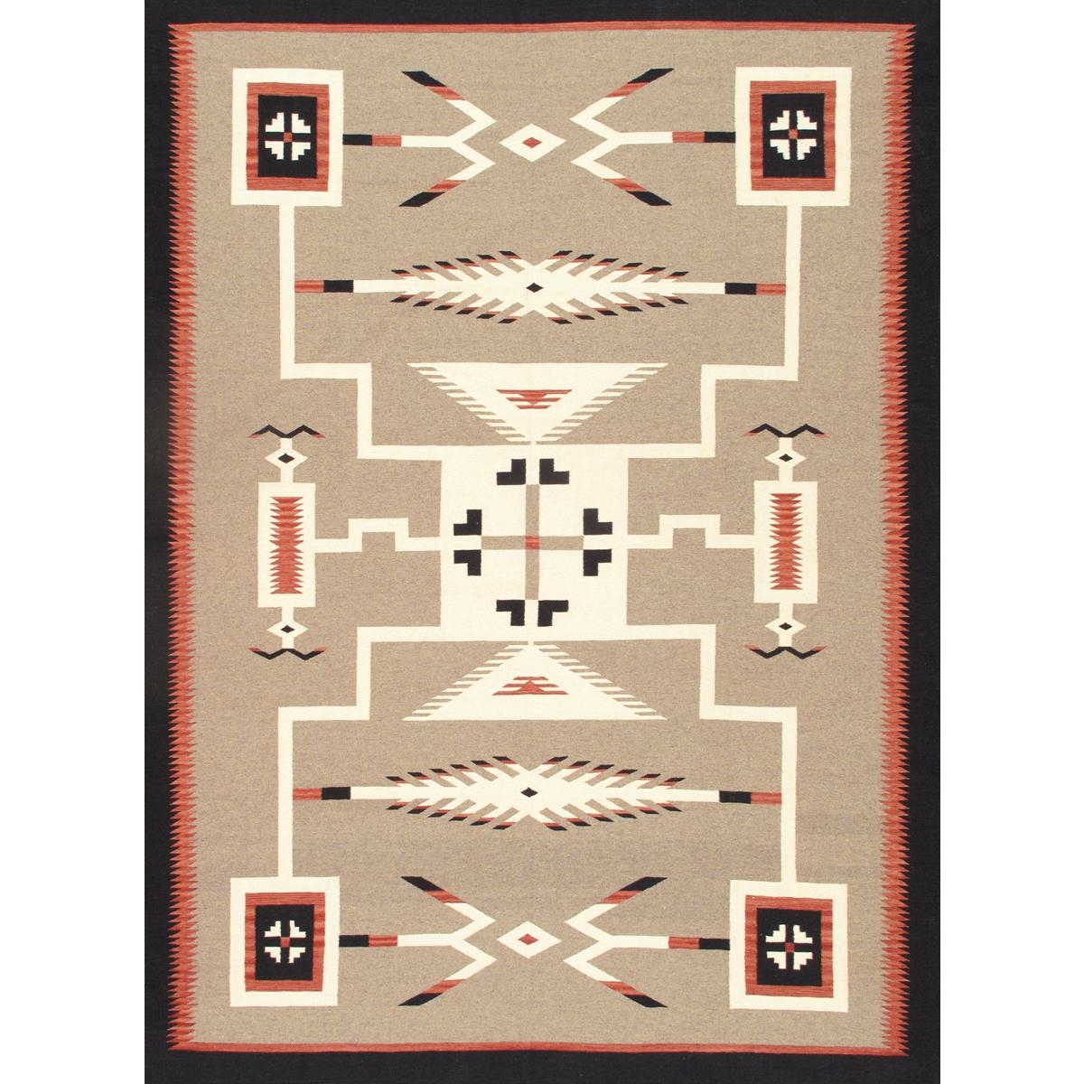 PNT-401 9x12 Tuscany Reversible Wool Mocha/Black Area Rug